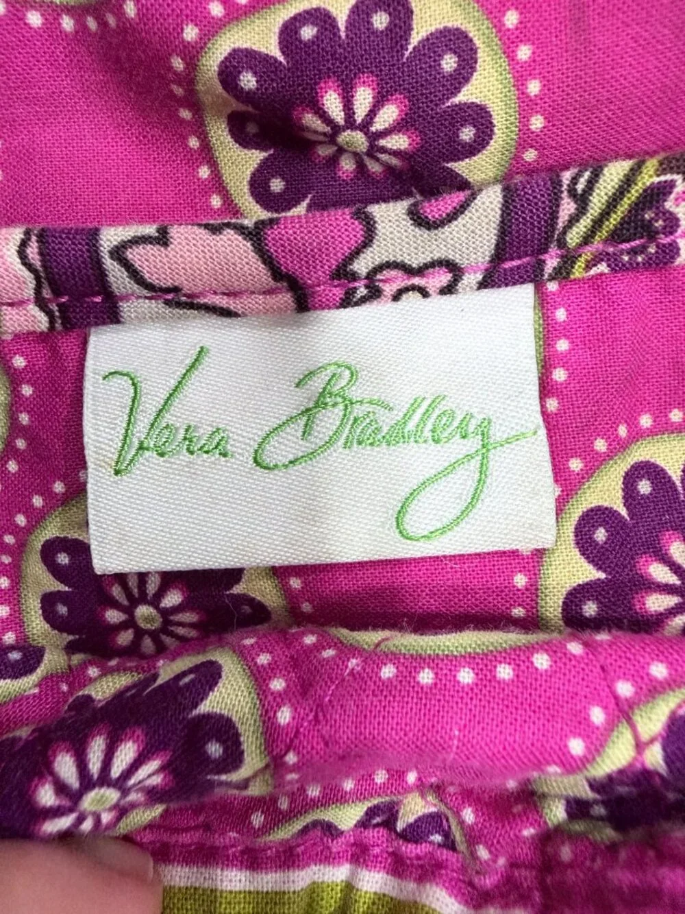 Vera Bradley Very Berry Paisley Quilted Tote Pink Purple Floral Paisley Retired